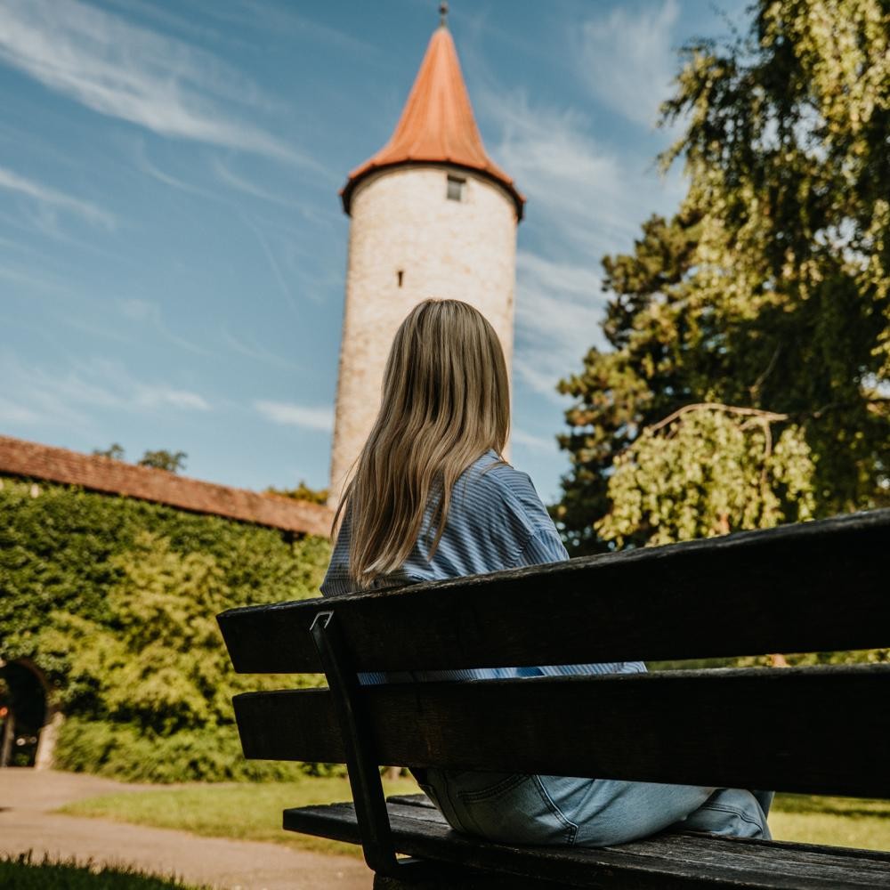 Blick auf das Jagstbrückenhochhaus